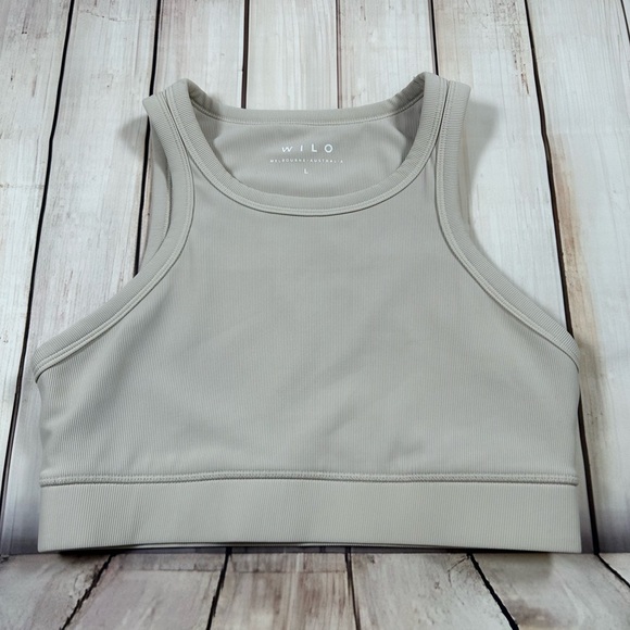 Wilo The Label, Anthropologie Brand. Beige Cropped Tank. Size Large. - Picture 1 of 8